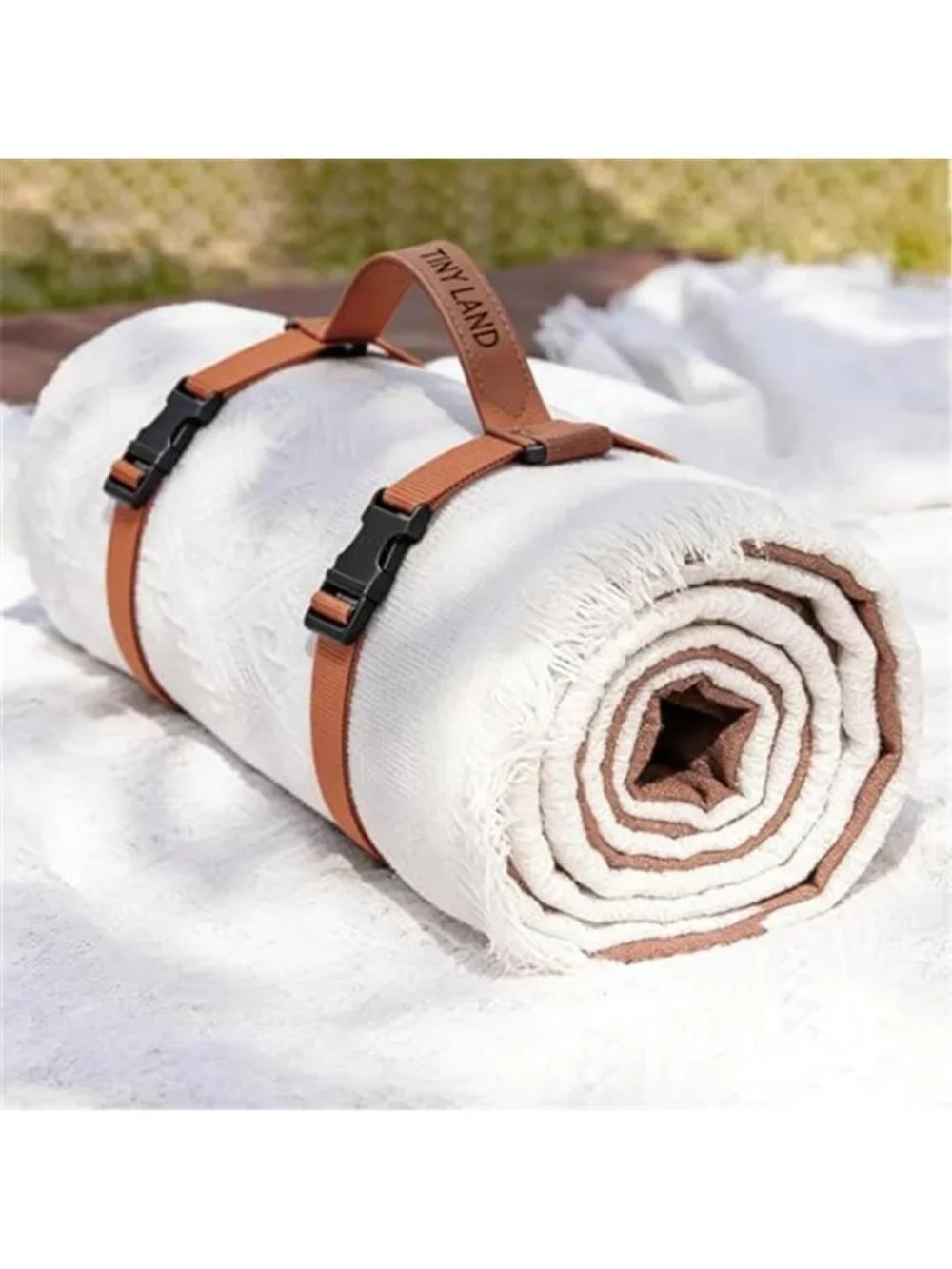 Waterproof Picnic Blanket 2 in 1 Foldable Beach Mat Camping Outdoor Large White